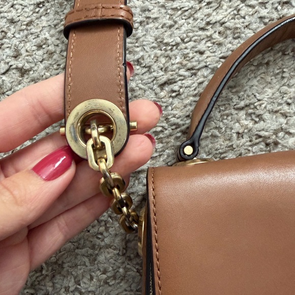 Authentic Michael Kors Natalie Large Heritage Signature Satchel Crossbody - Picture 3 of 8